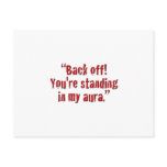 "Back off!" Postcard