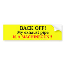 BACK OFF! sticker for your car bumper stickers