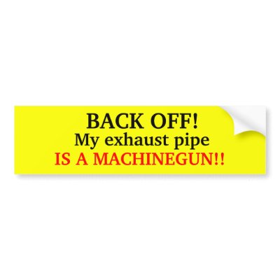 BACK OFF! sticker for your car Bumper Sticker by GlocKing