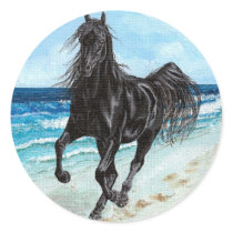 Back Stallion Arabian horse sticker