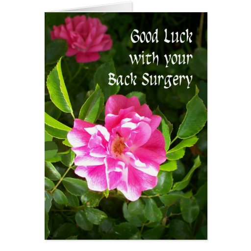 Back Surgery Good Luck Card Zazzle