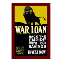 Back The Empire With Your Savings (border) posters