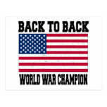 Back to Back World War Champion Post Cards
