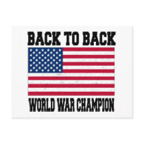 Back to Back World War Champion Post Cards