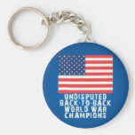 Back to Back World War Champions Keychain
