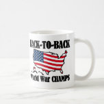 Back-To-Back WW Champs, USA Shape Coffee Mug