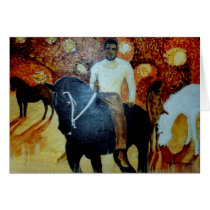 eden, african-american, black, romance, love, braids, horses, nature, sun, stars, Card with custom graphic design
