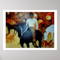 african-american, black, horses, nature, art, design, polestarimages, urban, fantasy, starry, skies, braids, beautiful, landscapes, animals, Poster with custom graphic design