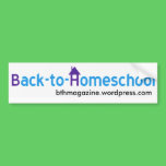 Back-to-Homeschool Bumper Sticker bumper stickers