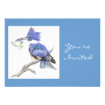 Back to Nature, Kingfisher, Bird , Birthday Party Personalized Announcement