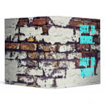 Back to school..back to reality "bricks" vinyl binder
