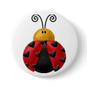 Back to School, Backpack Pins buttons Ladybug button