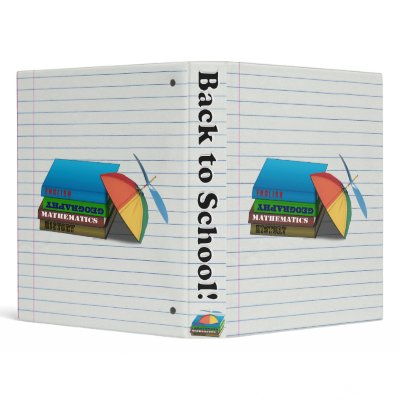 Back to School Book Stack 3 Ring Binders by gravityx9