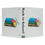 Back to School Book Stack 3 Ring Binders