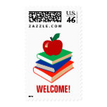 Back to School, Books and Apple Postage Stamps