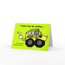 Back to School Bus Note Cards