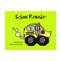 Back to School Bus Post Card