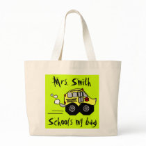 Back to School Bus Tote Bag