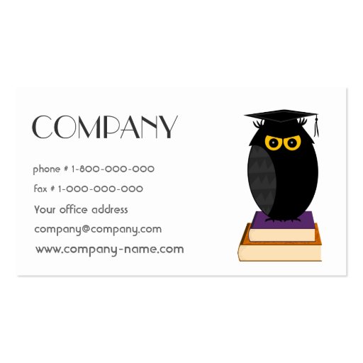 Back to School Business Card (front side)