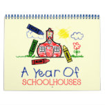 Back To School Calendar - A Year Of Schoolhouses