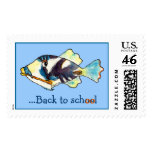 Back To School Cartoon Fish Postage postage