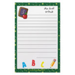 Back to School Chalkboard Stationery dk green
