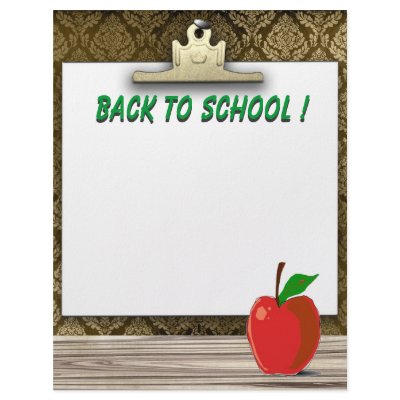 Back To School Cute Stationery Personalized Letterhead by mvdesigns