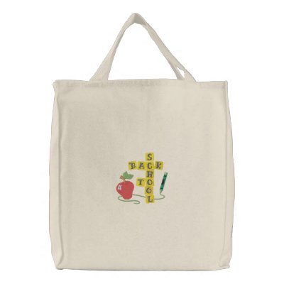 Back To School Canvas Bag by Embroidery4U