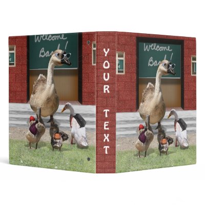 Back To School, Little Ducks! 3 Ring Binders by gravityx9