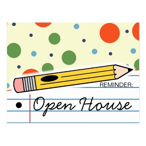 Back To School Open House / Orientation Postcard Zazzle