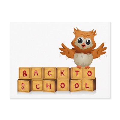 Back to School Owl Postcard by bnpdesignstudio