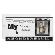 Back to school photocard photo card template