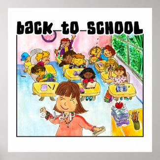 Back to School Poster print