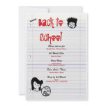 "back to school" "School reunion" fun party Custom Invite