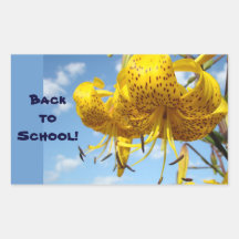 Back to School stickers envelope seals Lily Flower