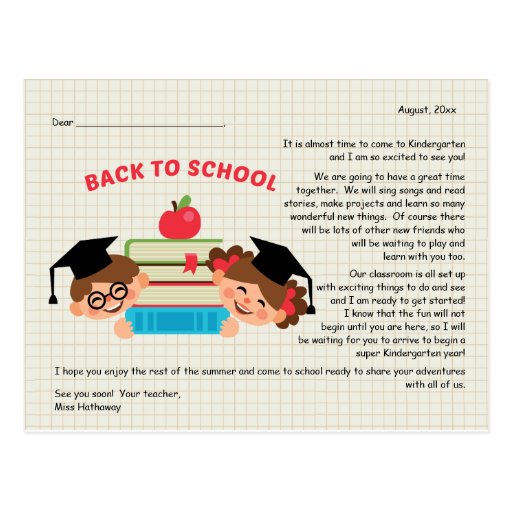 Back To School Teacher's Greeting Postcard | Zazzle