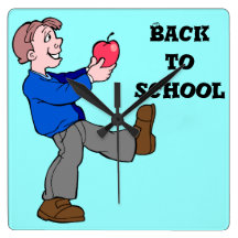 Back to school wall clock