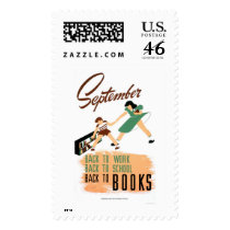 Back To School Work 1940 WPA Postage Stamps