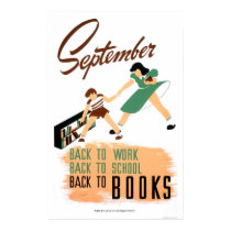 Back To School Work 1940 WPA posters