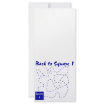 Back to square one funny t-shirts and gifts. rack cards