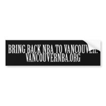Back to Vancouver B-sticker bumper stickers by vancitynba Back to Vancouver B-sticker bumper stickers