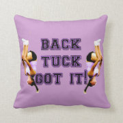 Back Tuck got it  American Mojo throw pillow