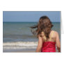 Back view of toddler at a Florida beach
