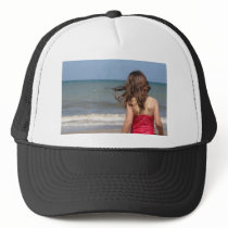 Back view of toddler at a Florida beach