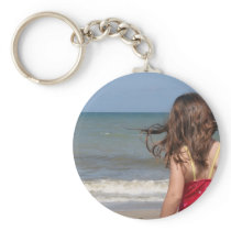 Back view of toddler at a Florida beach