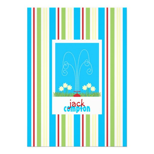 Back Yard Sprinkler Splash Bash Invites