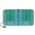 Backbone- turquoise iPod speakers