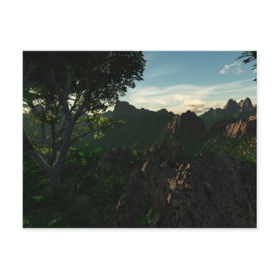 Backcountry Hike Postcard by 3dartwork