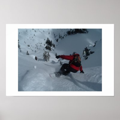 Backcountry Snowboarding Poster by ShastaG