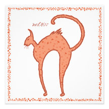 Backfence Cat  Chorus 5.25x5.25 Personalized Announcement